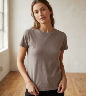 MATE the Label 100% Organic Cotton Classic T-Shirt Mocha Capsule Wardrobe S